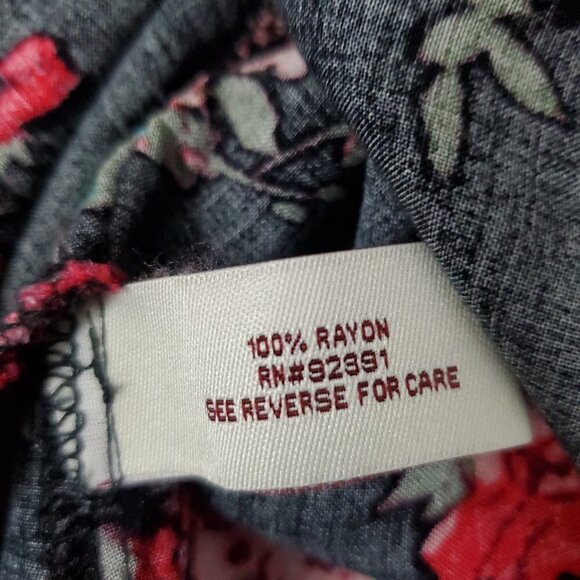 🚨073 Mudd Floral V Neck Black  Mini Dress - Picture 4 of 7